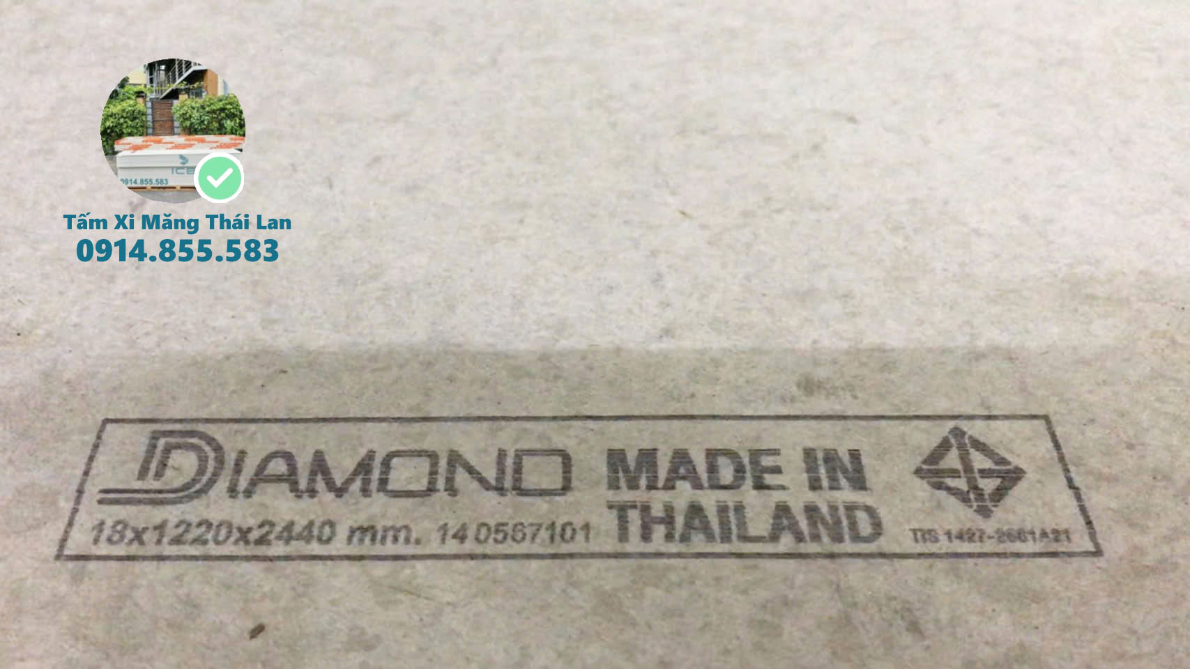 tấm cemboard 18mm diamond thai lan